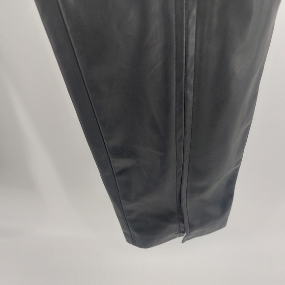 Jason Wu faux vegan leather moto legging pants size small black split seam - Picture 3 of 6